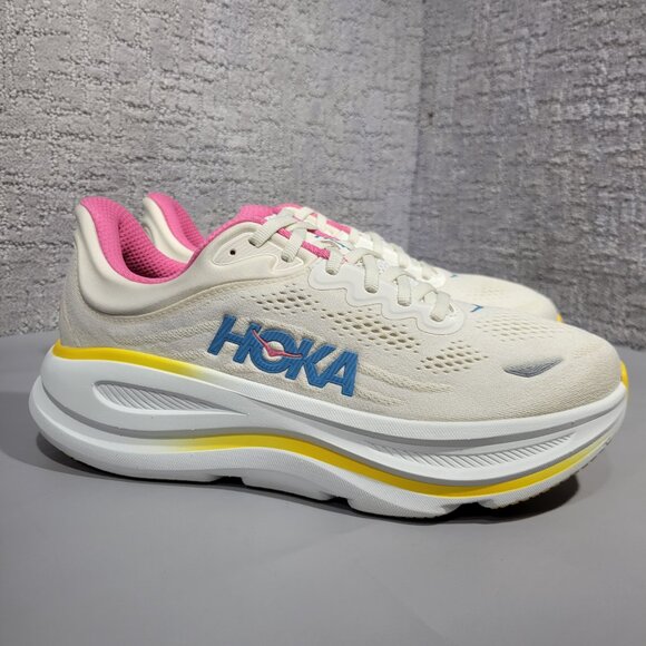 Hoka One One Bondi 9 Women's Size 10D US Alabaster Birch Running Shoes 1162014 - Picture 1 of 11
